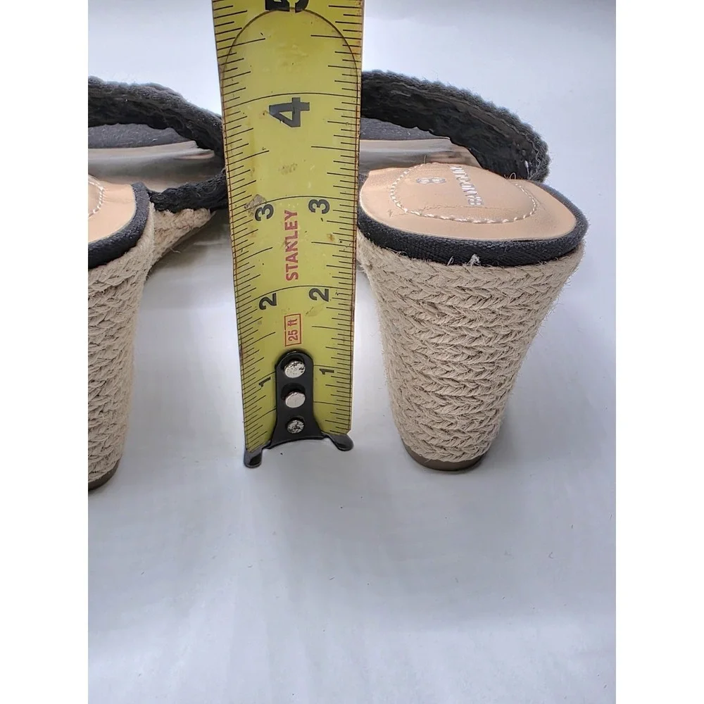 Bandolino Women's Andrrea Espadrille Crochet Wedge Sandals in‎ black Size 7.5